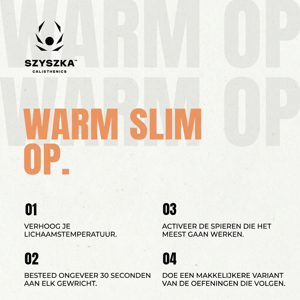 Slim opwarmen — 4 stappen