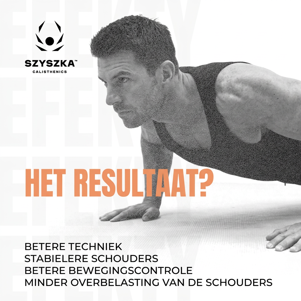 Het resultaat: betere techniek, stabielere schouders, betere bewegingscontrole, minder overbelasting van de schouders
